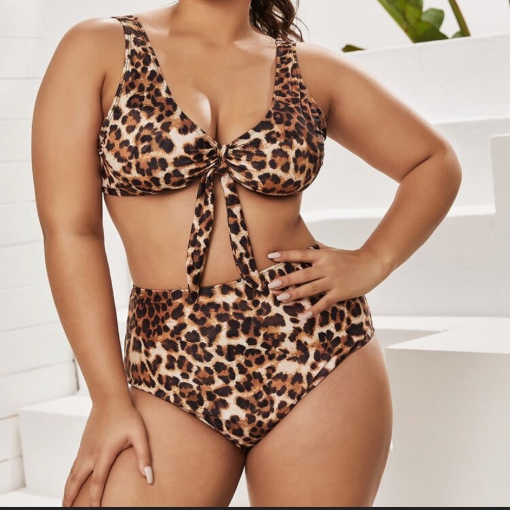 Brand new leopard print bikini